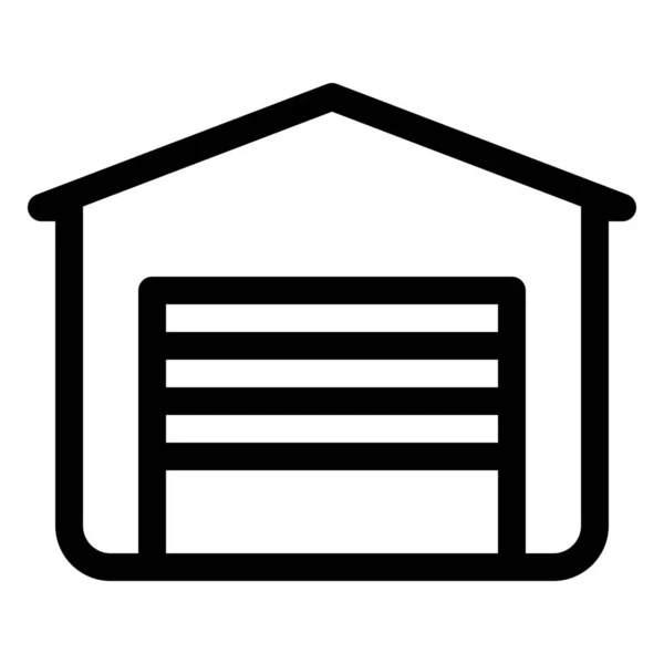 Arquitetura Edifício Garagem Ícone Categoria Marcos — Vetor de Stock