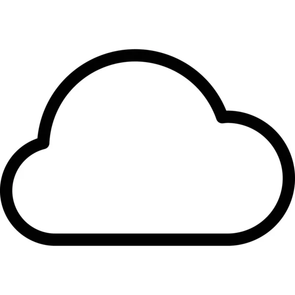 Значок Хмарного Хмарного Прогнозу Стилі Контур — стоковий вектор