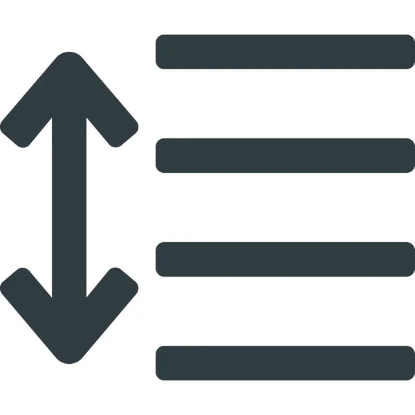 Formaat Paragraaf Ruimte Pictogram Solid Stijl — Stockvector