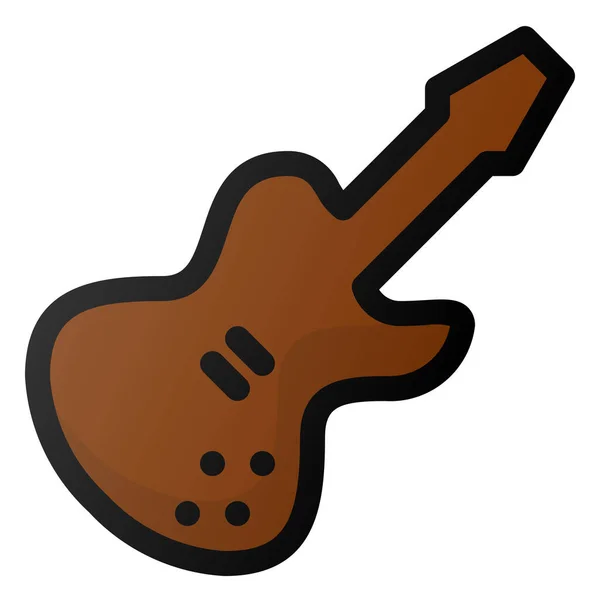 Ícone Elétrico Guitarra Jazz — Vetor de Stock