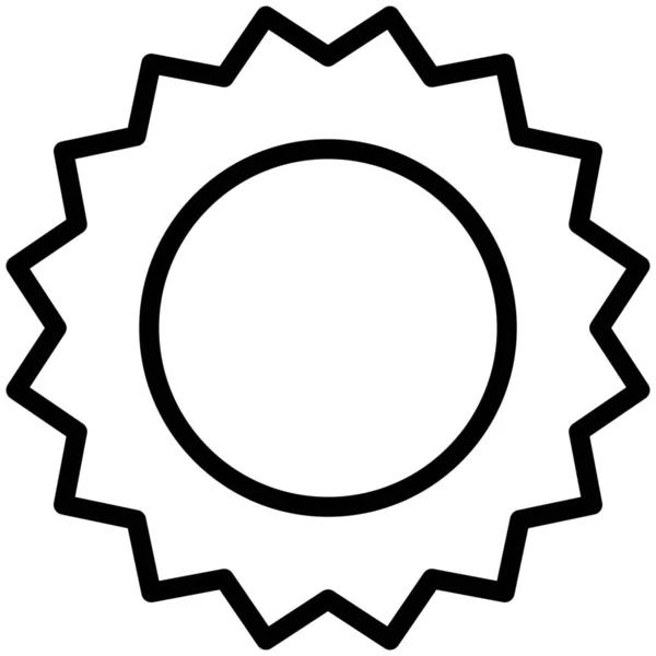 Иконка Звезды Солнечной Сферы Стиле Абрис — стоковый вектор