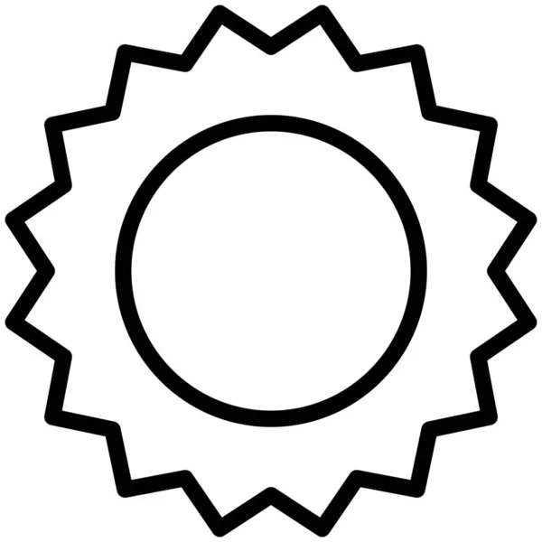 Sonnensphären Stern Symbol Outline Stil — Stockvektor