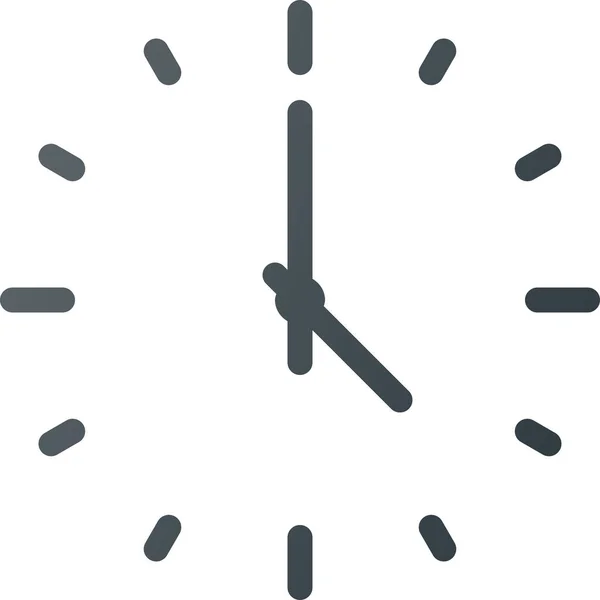 Klok Cronometer Tijd Pictogram Gevulde Omtrek Stijl — Stockvector