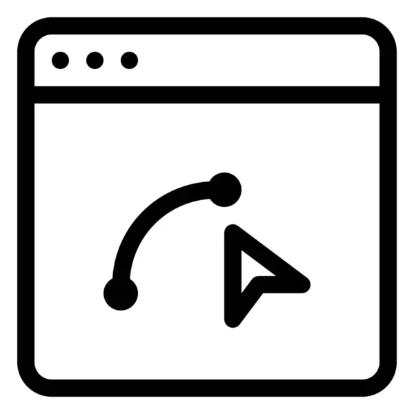 App Application Design Icon Outline Stil — Stockvektor