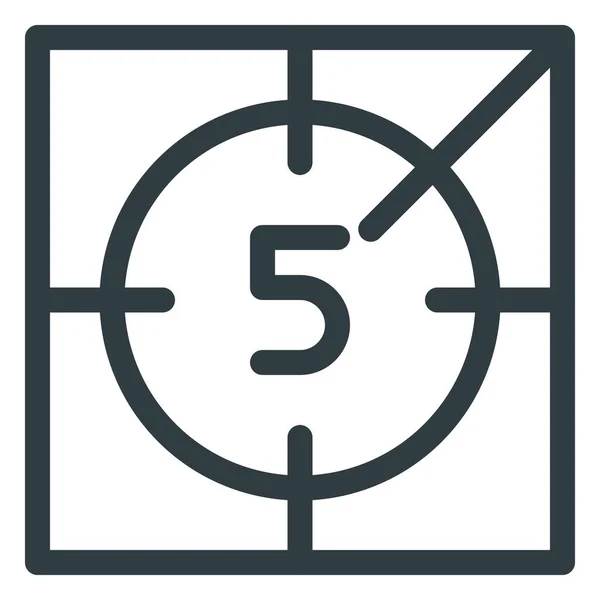 Countdown Icon Outline Stil — Stockvektor