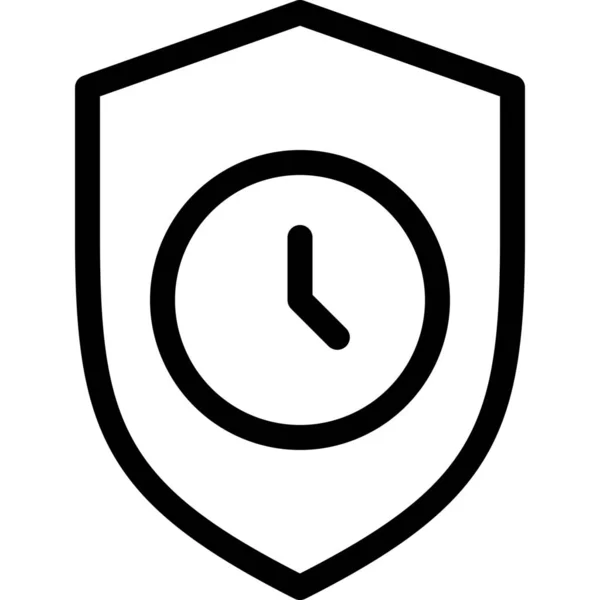 Firewall Proteger Icono Protección Estilo Esquema — Vector de stock