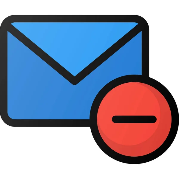 Email Mail Remove Ícone — Vetor de Stock