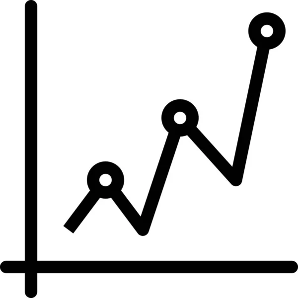 Analytics Grafiek Infographic Icoon Outline Stijl — Stockvector