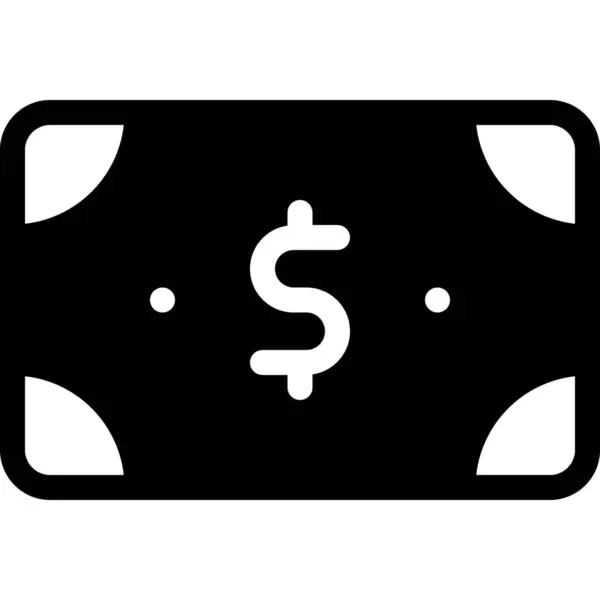 Biljet Cash Dollar Pictogram — Stockvector