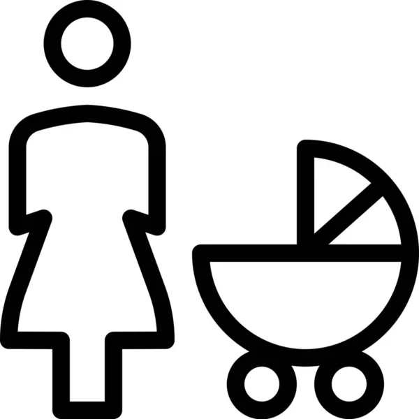 赤ちゃん 子供のカテゴリの赤ちゃんの梅のアイコン — ストックベクタ
