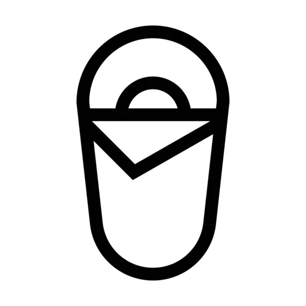 Иконка Кемпинга Открытом Воздухе Стиле Outline — стоковый вектор
