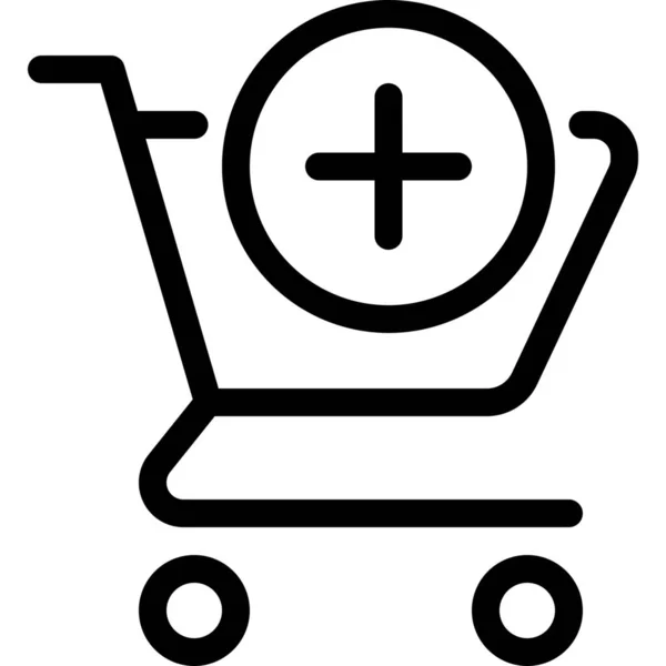 Lägg Till Varukorg Handel Ikon Shopping Handel Kategori — Stock vektor