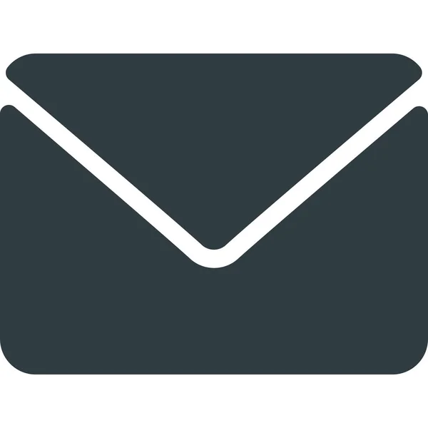 Ikona Mailové Obálky Pevném Stylu — Stockový vektor
