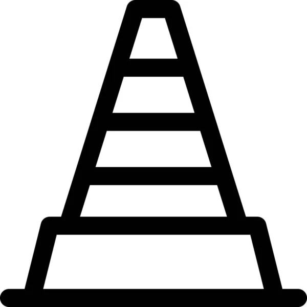 Cone Obstacle Traffic Icon — 图库矢量图片