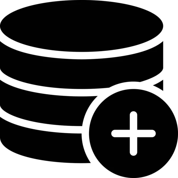 Datenbank Icon Der Kategorie Computer Hardware Hinzufügen — Stockvektor