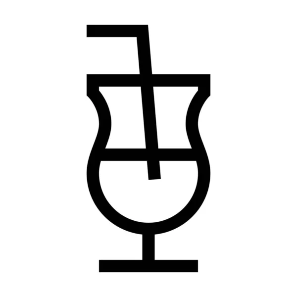 Напої Відзначають Значок Коктейлю Стилі Контур — стоковий вектор
