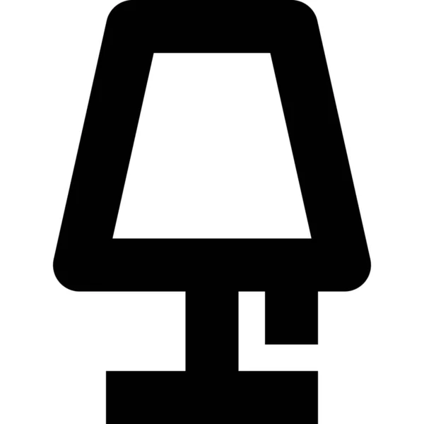 Hotel Lamp Night Icon Solid Style — Stock Vector