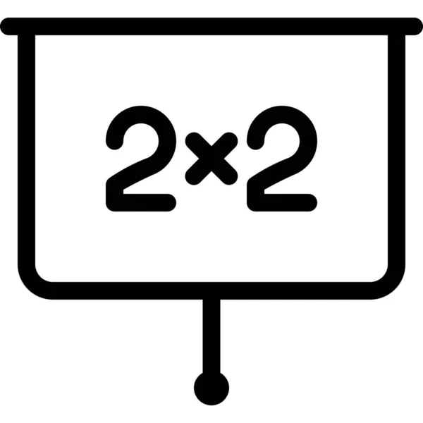 Ikona Prezentacji Matematycznej Kategorii Edukacja Szkoła Nauka — Wektor stockowy