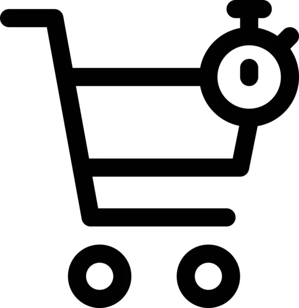 Comprar Icono Compra Pendiente Estilo Esquema — Vector de stock