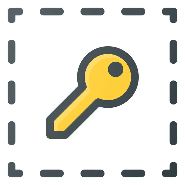 Align Key Object Icon Στυλ Γεμισμένου Περιγράμματος — Διανυσματικό Αρχείο