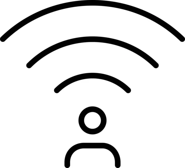 Connexion Personne Humaine Icône — Image vectorielle