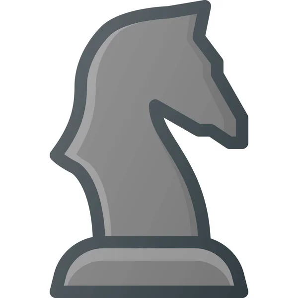 Ikona Šachové Figurky Stylu Vyplněného Osnovy — Stockový vektor