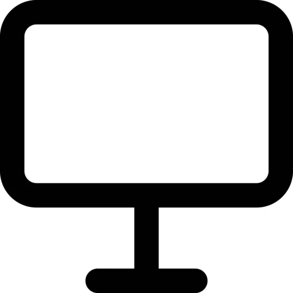 Ordenador Lcd Icono Del Monitor Categoría Mixta — Vector de stock