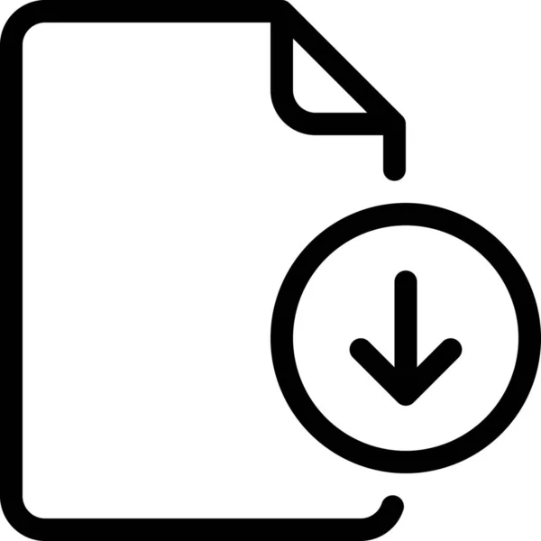 Document Télécharger Icône Fichier Dans Catégorie Fichiers Dossiers — Image vectorielle