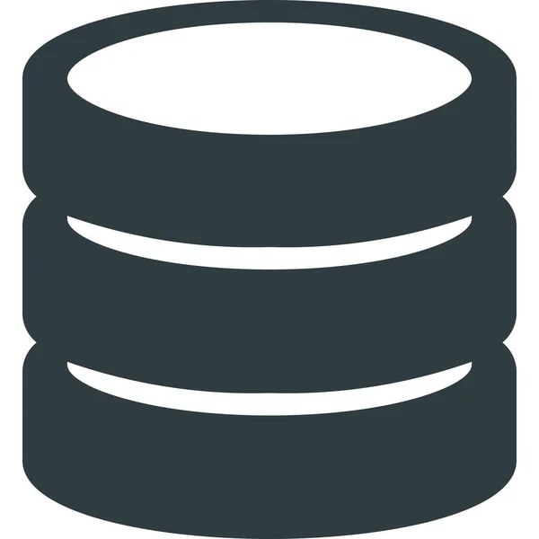 Icono Del Servidor Base Datos Datos Estilo Sólido — Vector de stock