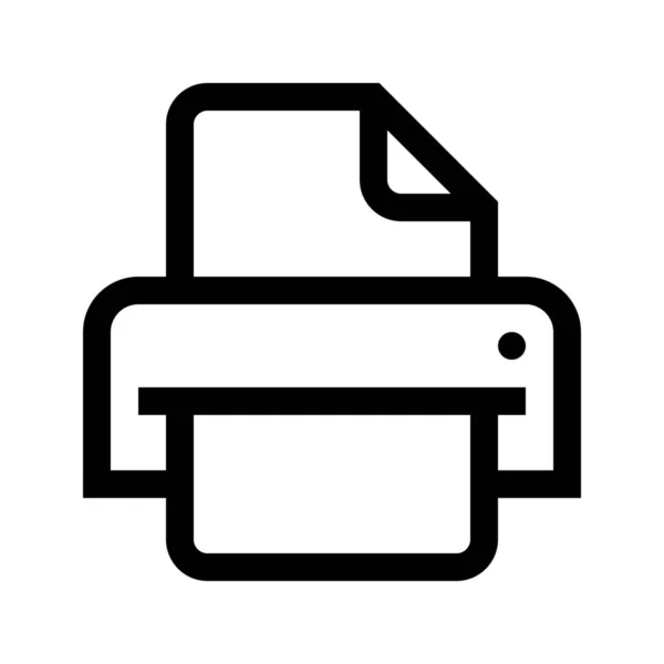 Icono Impresión Máquina Dispositivo Estilo Esquema — Vector de stock