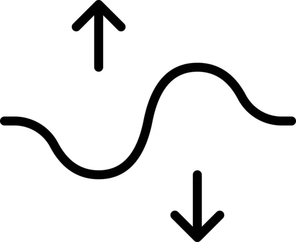 轮廓风格的振幅线声音图标 — 图库矢量图片