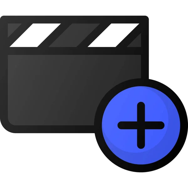 Clip Filmsymbol Hinzufügen — Stockvektor