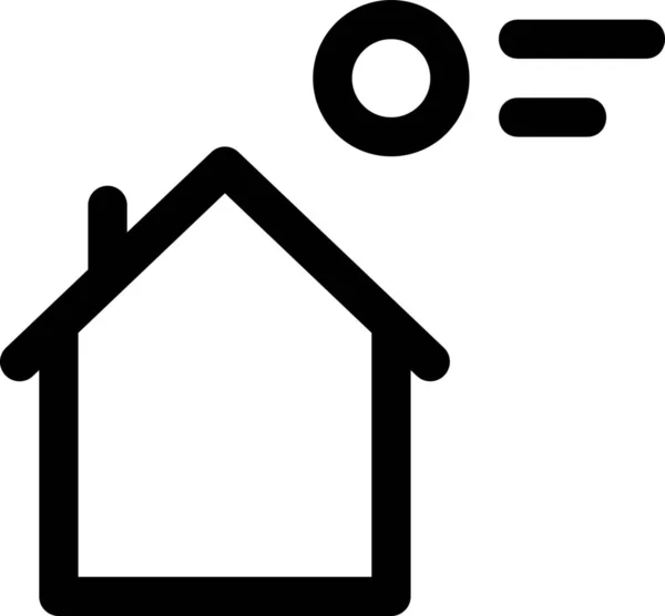 Building Home House Icon Outline Style — Stock Vector