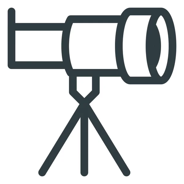Ikona Obiektywu Astronomicznego Konturze — Wektor stockowy