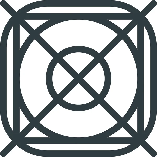 Ikona Mřížky Návrhu Aplikace Stylu Osnovy — Stockový vektor