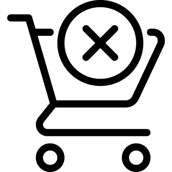 Panier Clair Icône Commerce Dans Catégorie Shopping Commerce — Image vectorielle