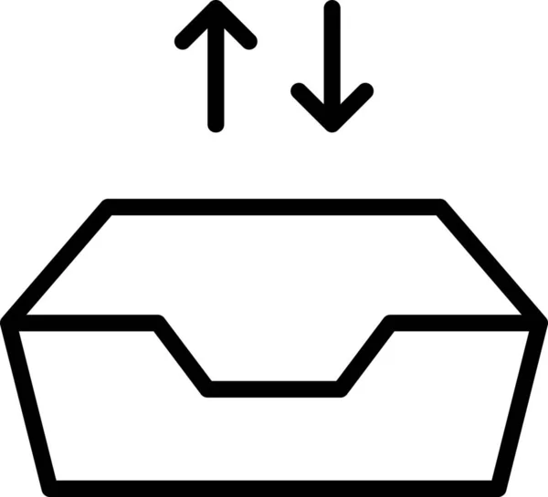 Archief Lade Uitwisseling Pictogram Outline Stijl — Stockvector