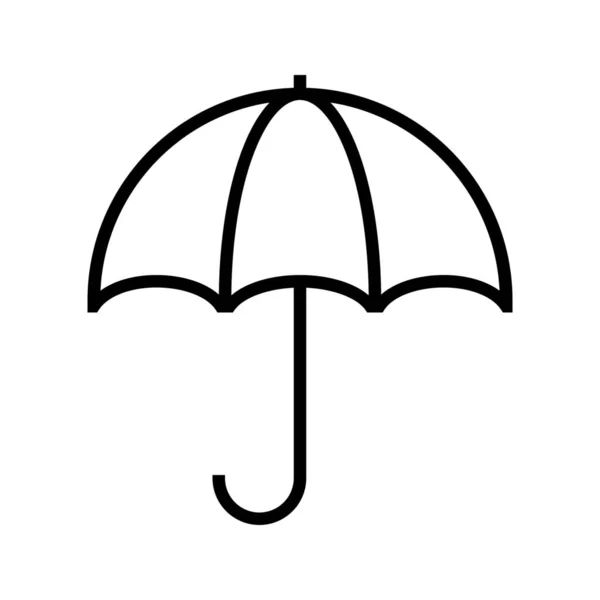 Objet Protec Icône Parapluie Dans Style Contour — Image vectorielle