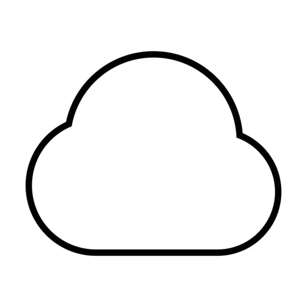 Icono Datos Nube Copia Seguridad Estilo Esquema — Vector de stock