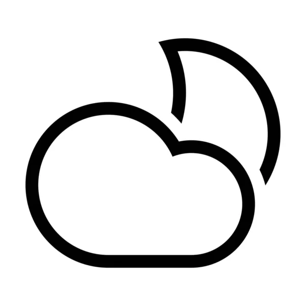 Хмарний Іконка Природи Стилі Контур — стоковий вектор