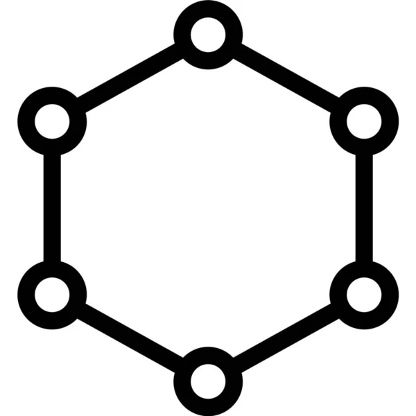 Átomo Molécula Icono Ciencia Categoría Ciencia Investigación — Archivo Imágenes Vectoriales