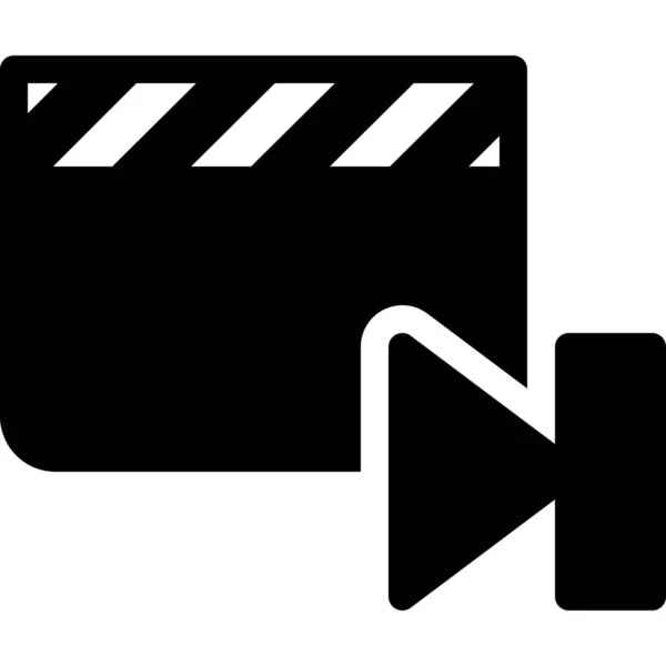 剪辑结束电影图标在电影和视频类别 — 图库矢量图片
