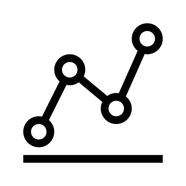 Analyse Analytique Graphique Icône Dans Style Contour — Image vectorielle