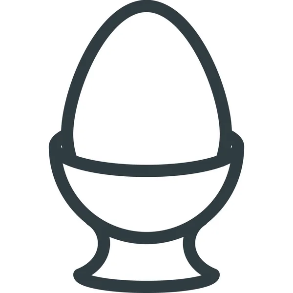 Comer Huevo Huevos Icono Estilo Esquema — Vector de stock