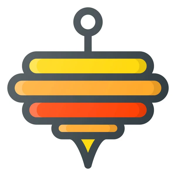 Gyroscope Top Turntable Icon Filled Outline Style — Stockový vektor