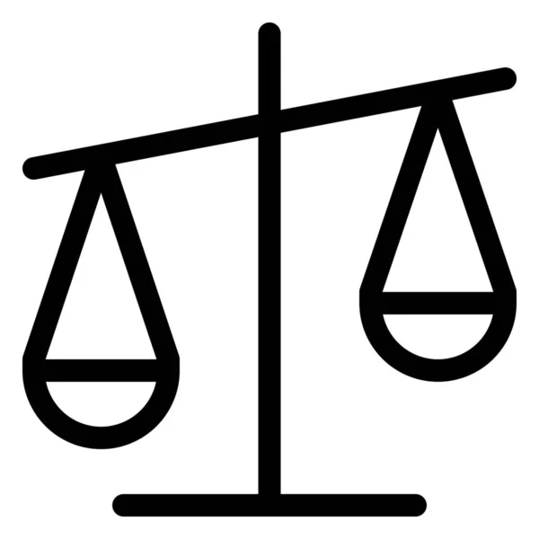 Equilibrio Igual Icono Justicia Estilo Esquema — Archivo Imágenes Vectoriales