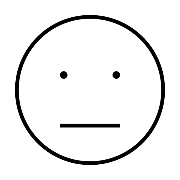 Emoji Emoticon Ansikte Ikonen Kontur Stil — Stock vektor
