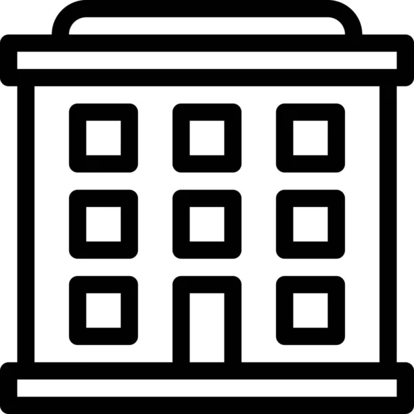 Ikona Architektury Apartamentów Kategorii Zabytki — Wektor stockowy