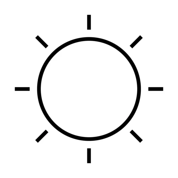 Pronóstico Del Día Icono Caliente Estilo Esquema — Archivo Imágenes Vectoriales