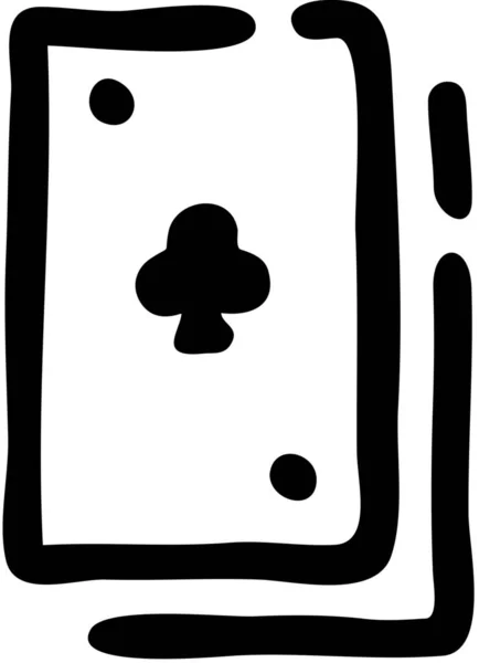 Tarjetas Casino Clubs Icono Juegos Categoría Juegos — Vector de stock